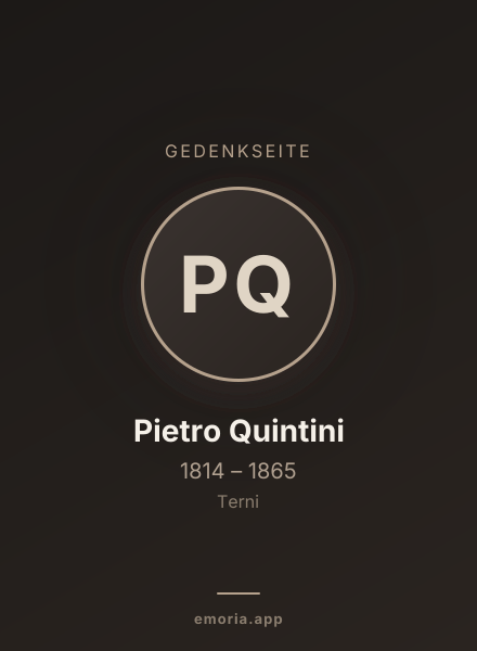 Gedenkportrait von Pietro Quintini