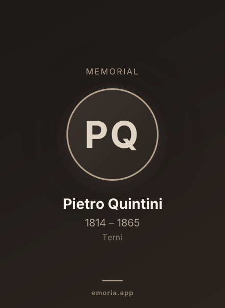 Memorial portrait of Pietro Quintini