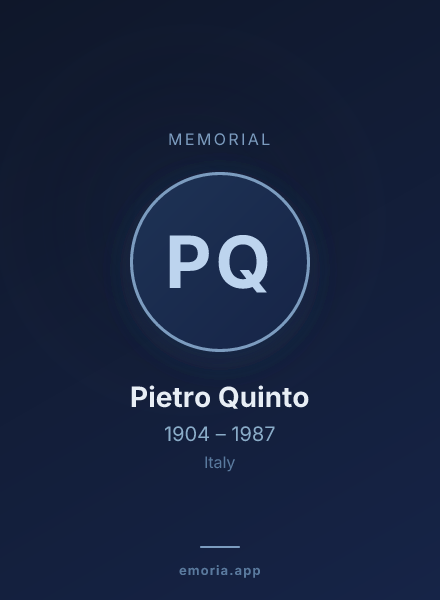 Memorial portrait of Pietro Quinto