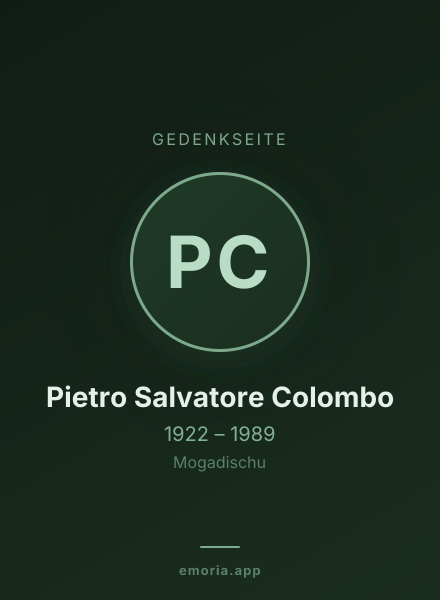 Gedenkportrait von Pietro Salvatore Colombo