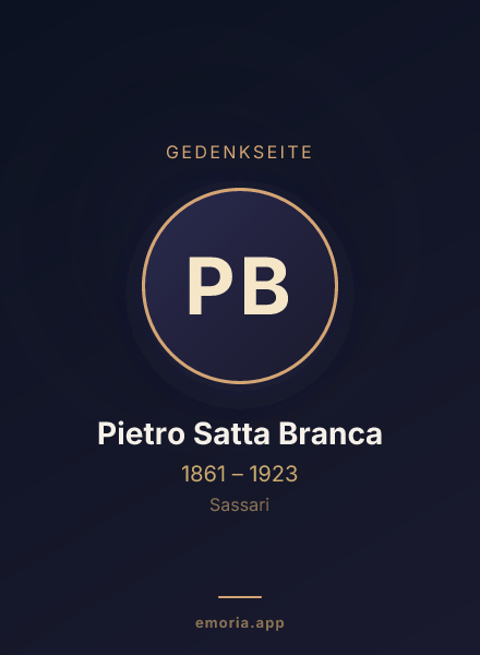 Gedenkportrait von Pietro Satta Branca