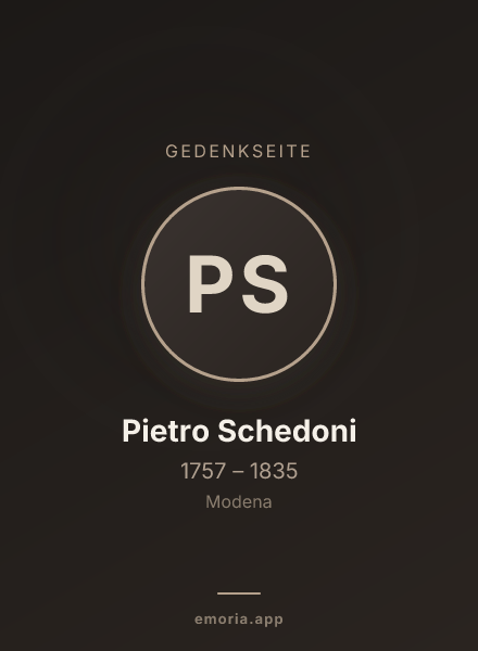 Gedenkportrait von Pietro Schedoni