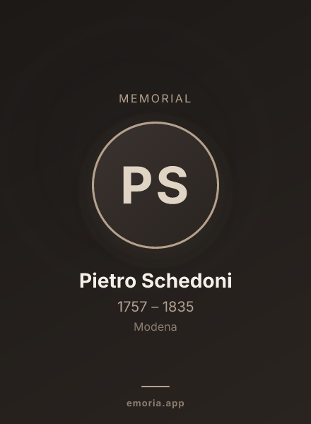 Memorial portrait of Pietro Schedoni