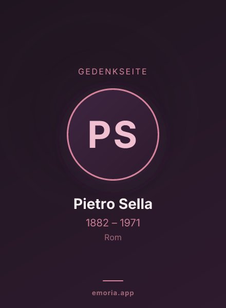 Gedenkportrait von Pietro Sella