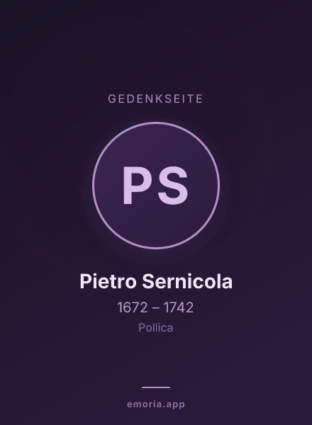 Gedenkportrait von Pietro Sernicola