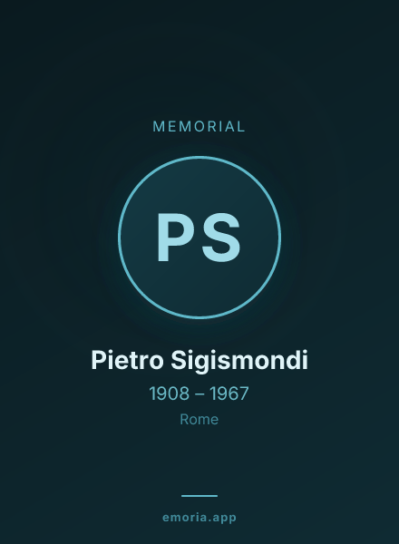 Memorial portrait of Pietro Sigismondi