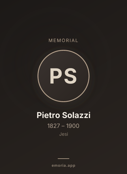 Memorial portrait of Pietro Solazzi