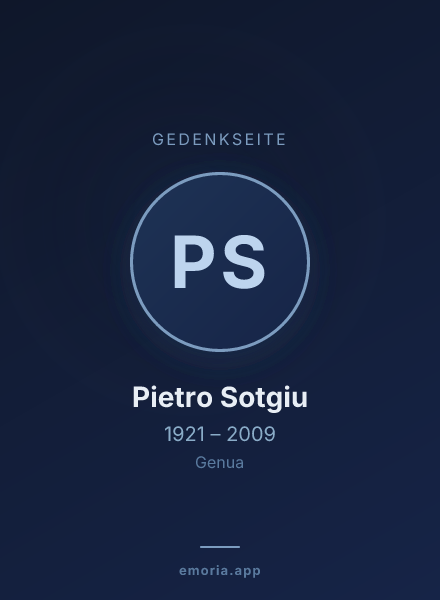 Gedenkportrait von Pietro Sotgiu