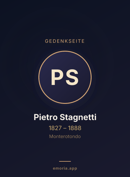 Gedenkportrait von Pietro Stagnetti