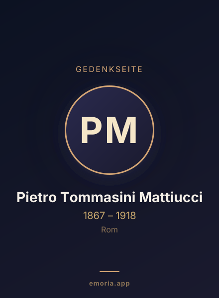 Gedenkportrait von Pietro Tommasini Mattiucci
