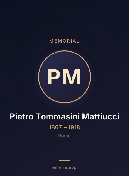 Memorial portrait of Pietro Tommasini Mattiucci