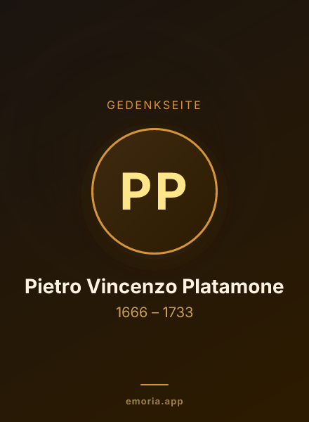 Gedenkportrait von Pietro Vincenzo Platamone