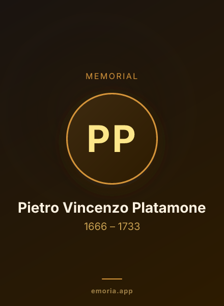 Memorial portrait of Pietro Vincenzo Platamone