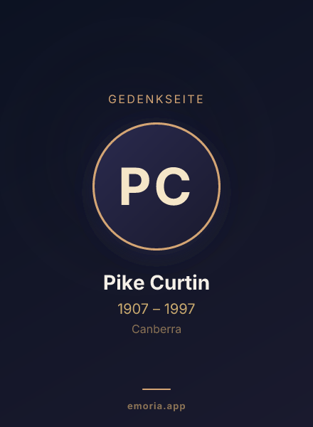 Gedenkportrait von Pike Curtin