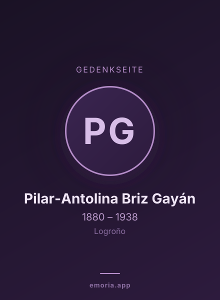 Gedenkportrait von Pilar-Antolina Briz Gayán