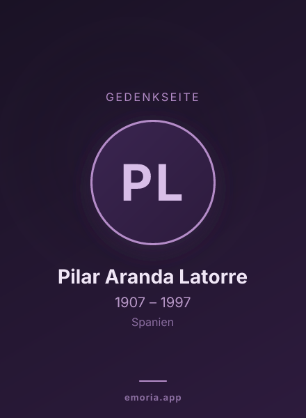 Gedenkportrait von Pilar Aranda Latorre