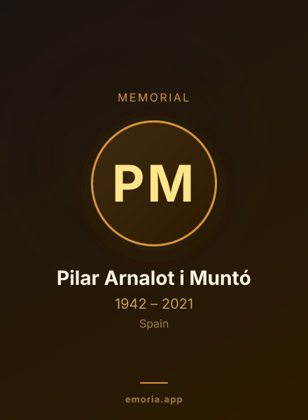Memorial portrait of Pilar Arnalot i Muntó
