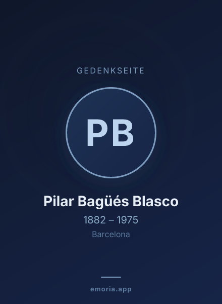 Gedenkportrait von Pilar Bagüés Blasco