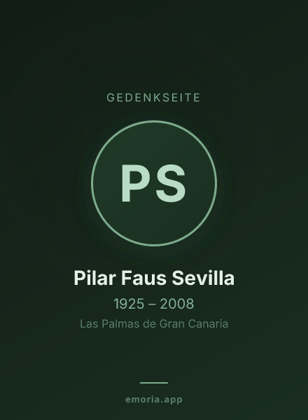 Gedenkportrait von Pilar Faus Sevilla