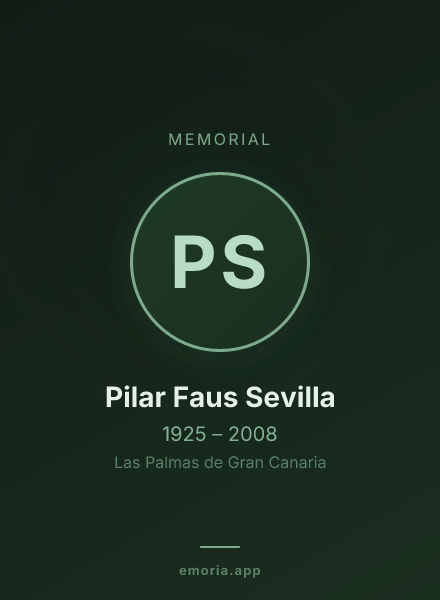 Memorial portrait of Pilar Faus Sevilla