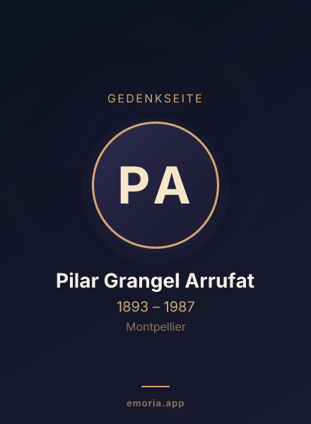 Gedenkportrait von Pilar Grangel Arrufat