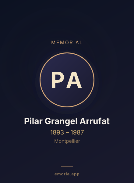 Memorial portrait of Pilar Grangel Arrufat