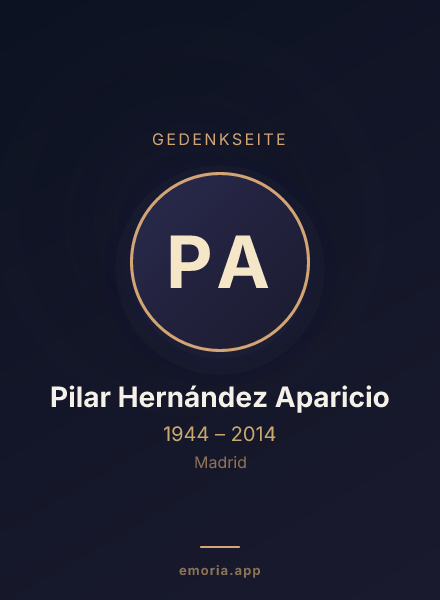 Gedenkportrait von Pilar Hernández Aparicio