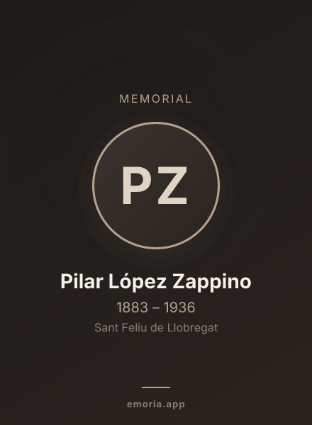 Memorial portrait of Pilar López Zappino