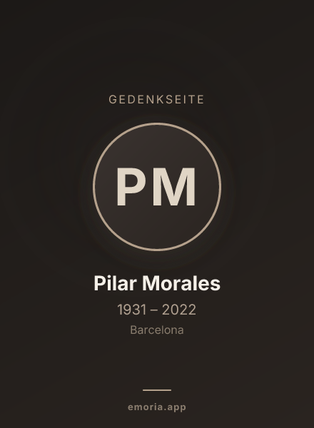 Gedenkportrait von Pilar Morales