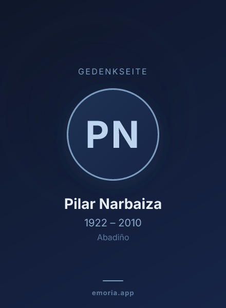 Gedenkportrait von Pilar Narbaiza