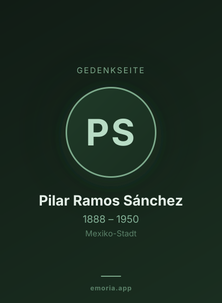 Gedenkportrait von Pilar Ramos Sánchez
