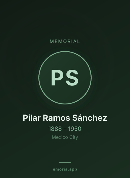 Memorial portrait of Pilar Ramos Sánchez