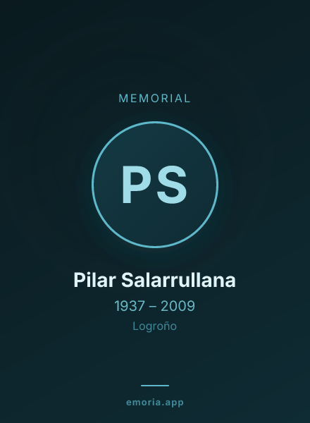 Memorial portrait of Pilar Salarrullana
