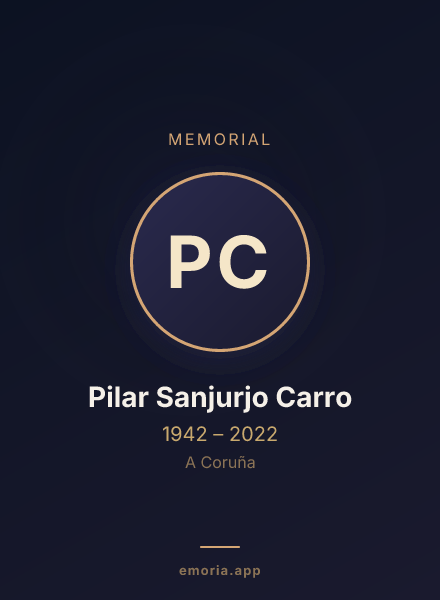 Memorial portrait of Pilar Sanjurjo Carro