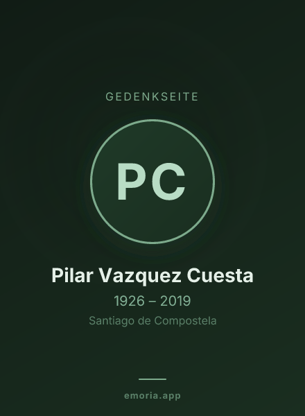 Gedenkportrait von Pilar Vazquez Cuesta