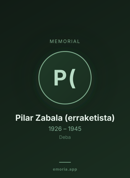 Memorial portrait of Pilar Zabala (erraketista)