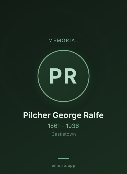 Memorial portrait of Pilcher George Ralfe