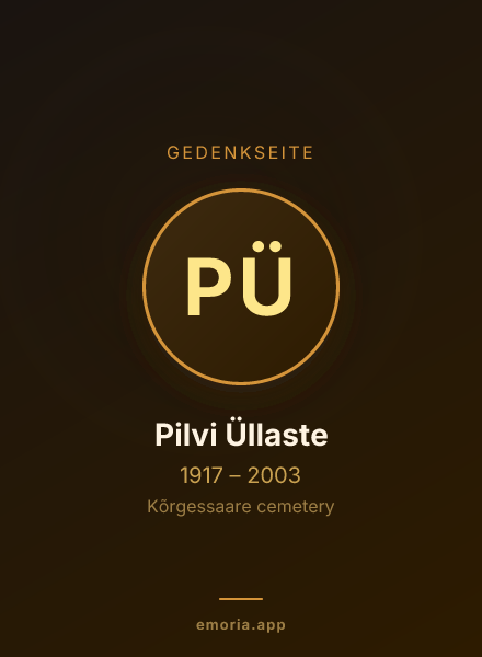 Gedenkportrait von Pilvi Üllaste