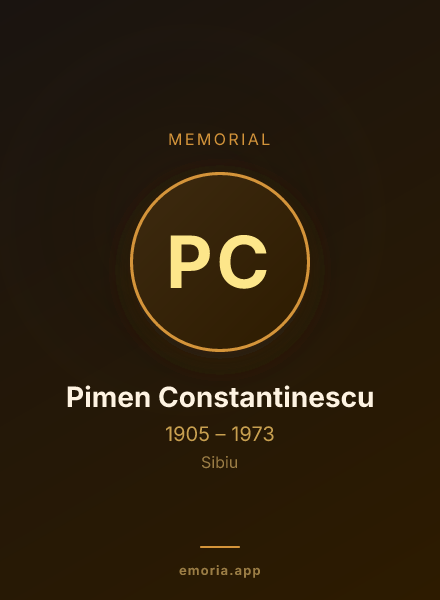 Memorial portrait of Pimen Constantinescu