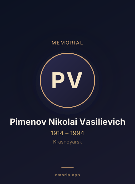 Memorial portrait of Pimenov Nikolai Vasilievich