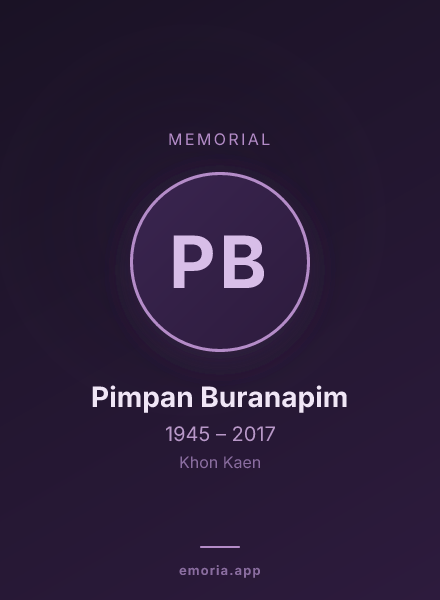 Memorial portrait of Pimpan Buranapim