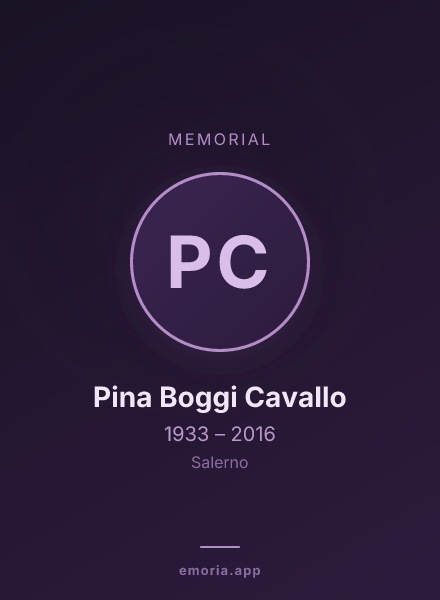 Memorial portrait of Pina Boggi Cavallo