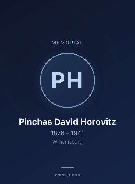 Memorial portrait of Pinchas David Horovitz