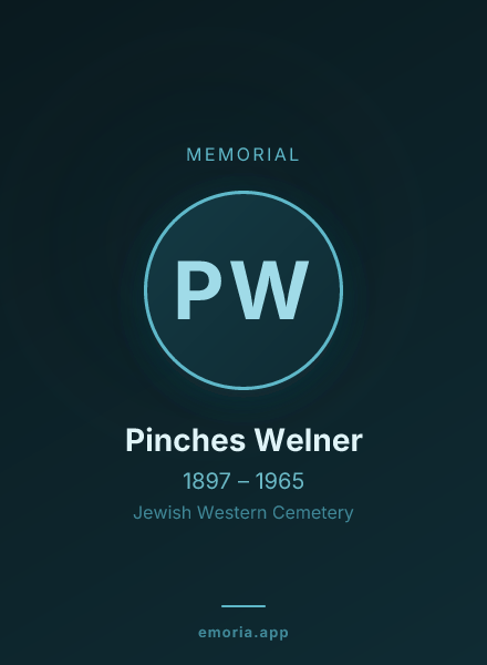 Memorial portrait of Pinches Welner