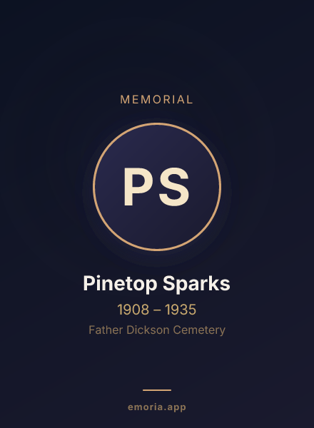 Memorial portrait of Pinetop Sparks