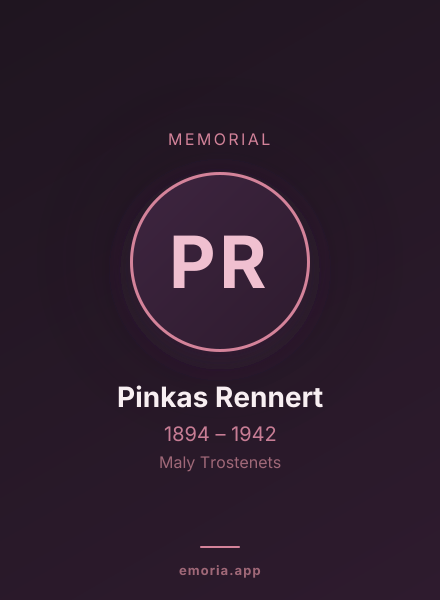 Memorial portrait of Pinkas Rennert