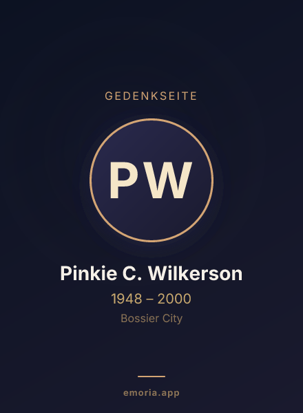 Gedenkportrait von Pinkie C. Wilkerson