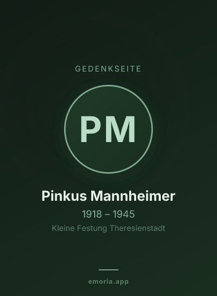 Gedenkportrait von Pinkus Mannheimer
