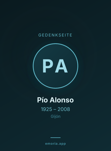 Gedenkportrait von Pío Alonso