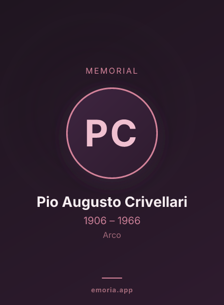 Memorial portrait of Pio Augusto Crivellari